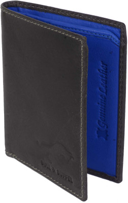 

BULL & BUFFEL Men Casual Black Genuine Leather Card Holder(6 Card Slots), Blue-06;grey-05