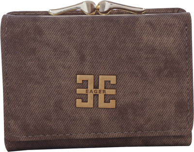 

Cidky Women Brown Artificial Leather Wallet(5 Card Slots), Light brown