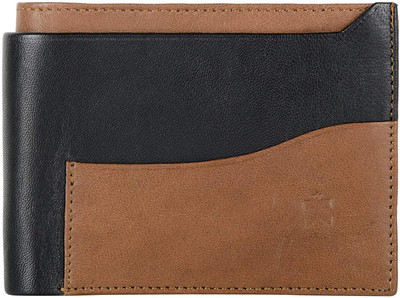 

KAIN Men Casual Brown, Black Genuine Leather Wallet(6 Card Slots)