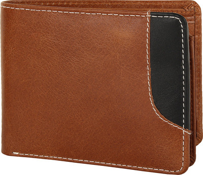 

Wooden Men Casual Tan Genuine Leather Wallet(4 Card Slots)