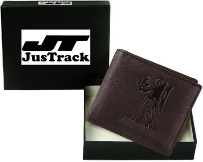 

Justrack Men Casual Brown Genuine Leather Wallet(1 Card Slot), Black