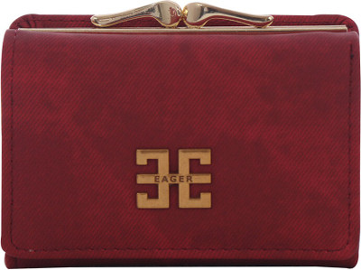 

Cidky Women Maroon Artificial Leather Wallet(5 Card Slots), Trendy maroon