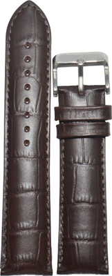 

Kolet Croco Padded C20BR 20 mm Leather Watch Strap(Brown)