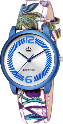 

LimeStone LS1338 LA Flora~ Casual Printed Women`s Multicolor Analog Watch - For Girls