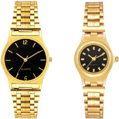

Miss Perfect Golden couple watc Watch - For Men & Women