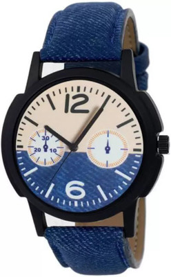 

PARALLEL TIMES Presenting the Blue Mesh Leather Belt Watch For Boys n Girls Watch - For Men & Women