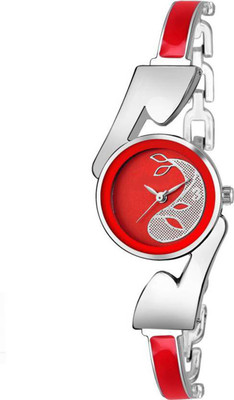 

AK NEW *FISH CUT* ***RED*** DIAL SILVER CHAIN Fast Selling Women Watch Watch - For Girls