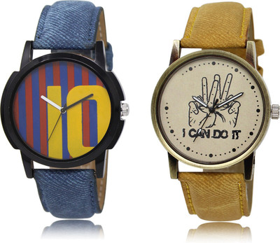 

SVM AS10-30 Blue-Yellow Stylish Professional Round Dial Combo Watch - For Boys