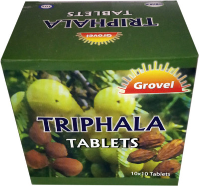 

Grovel Triphala Tablets For Eye disorders, Constipation - 100 Capsules(200 g)