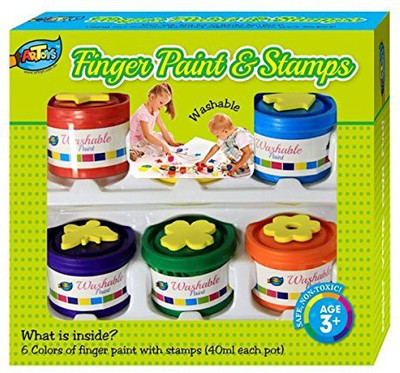 

Shopat7 6 Finger Paint Stamp Box for Kids