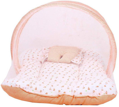 

RBC RIYA R orange dil net baby mosquito net bed crib(Fabric, Orange)