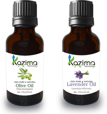 

KAZIMA Combo of Olive Oil and lavender Oil For Hair Growth, Skin care (Each 15ML )- 100% Pure Natural Oil(15 ml)