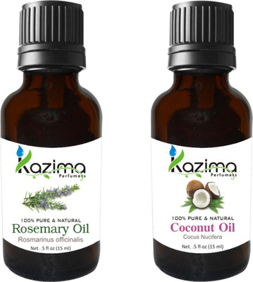 

KAZIMA Combo of Coconut Cold Pressed Oil and Rosemary Essential Oil ( Each 15ml )(15 ml)