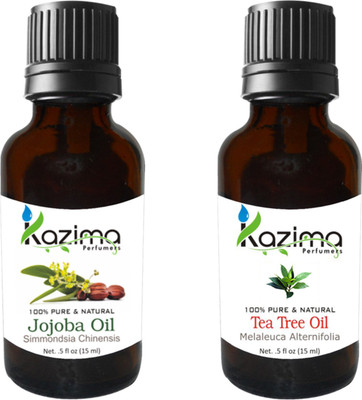 

KAZIMA Combo of Jojoba Carrier Cold Pressed Oil & Tea Tree Oil (Each 15ml)(15 ml)