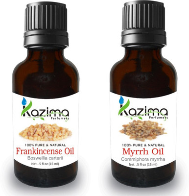 KAZIMA Combo of Frankincense Oil and Myrrh Essential Oil (Each 15ML )- 100% Pure Natural Oil(15 ml)