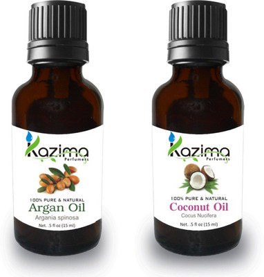 

KAZIMA Combo of Argan Oil and Coconut Oil For Hair Growth, Skin care (Each 15ML )- 100% Pure Natural Oil(15 ml)