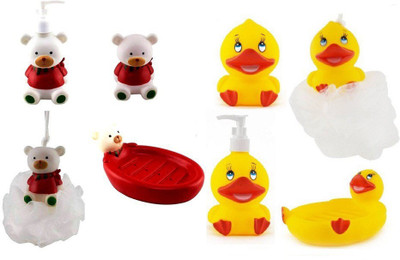 

S2KCrafts S2KC-1578 kids bathroom set Bath Toy {Bear & Duck} Bath Toy(Multicolor)