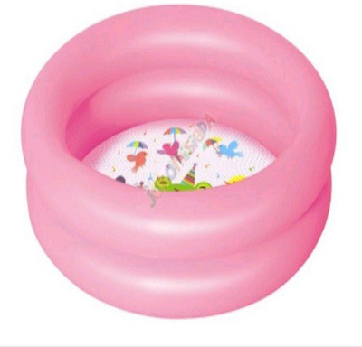 

SHREEJI GIFT Bestway Round 24" x H6"/ 61cm x H15cm 2-Ring Kiddie Pool(Multicolor)