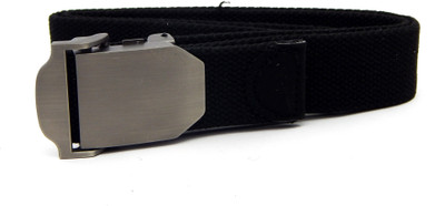 

WOODS Men Casual Black Canvas, Fabric Belt