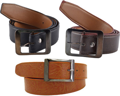 

FERRET Men Formal Multicolor Artificial Leather Belt, Brown;tan`