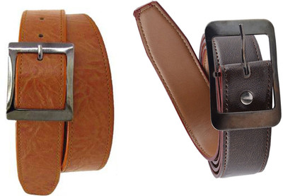 

FERRET Men Casual Brown, Tan Artificial Leather Belt