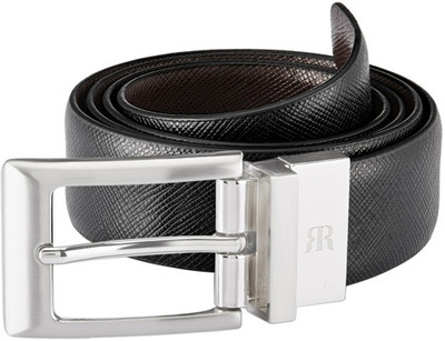 

Raymond Men Casual Black Genuine Leather Reversible Belt, White