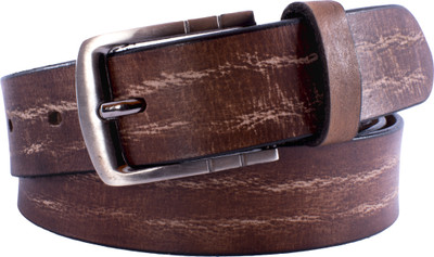 

U+N Men Casual Brown Genuine Leather Belt