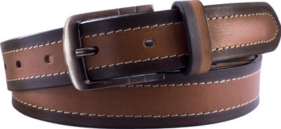 

U+N Men Casual Brown Genuine Leather Belt