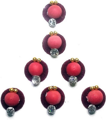 

beauty gold exclusive designer bindi for beautiful lady & girl forehead, nails Maroon Bindis(mugli marathi, bengali bindi, Bollywood style)