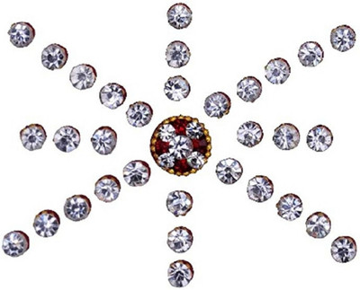 

beauty gold pricious round small bindi for beautiful lady & girl forehead, nails Maroon Bindis(mugli marathi, bengali bindi, Bollywood style)