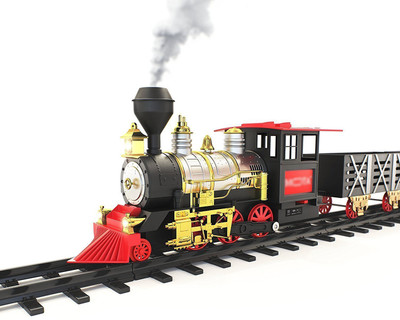 

Webby BATTERY OPERATED LIGHT SOUND SMOKE CHOOCHOO CLASSICAL TRAIN TRACK SET FOR KIDS(Multicolor)
