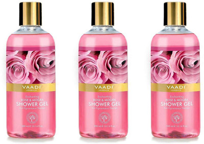 

Vaadi Herbals Enchanting Rose & Mogra Shower Gel (300 ml x 3)(300 ml, Pack of 3)