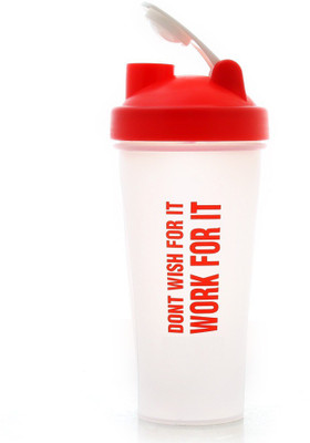 

Blays Premium Red Protein Motivational Logo Shaker Gym Bottle 600ml with Spring Ball 600 Shaker(Pack of 1, Red)