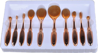 

PrettyStar Professional Cosmetic Makeup Brushes Oval Shape Multipurpose Set(Pack of 10)