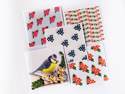 

sandali creations 5 blank card set with envelopes Greeting Card(Multicolor, Pack of 5)