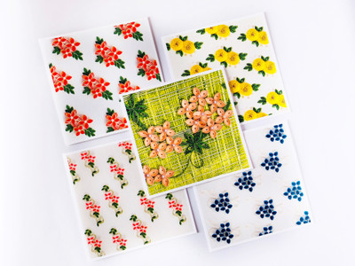 

sandali creations 5 blank card set with envelopes Greeting Card(Multicolor, Pack of 5)