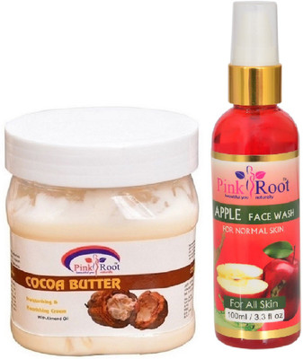 

Pink Root COCOA BUTTER CREAM 500ML WITH APPLE FACE WASH 100ML(Set of 2)