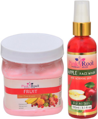 

Pink Root FRUIT CREAM 500ML WITH APPLE FACE WASH 100ML(Set of 2)