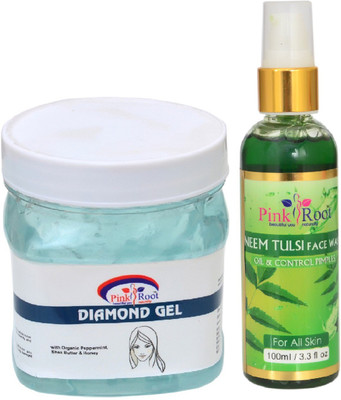 

Pink Root DIAMOND GEL 500ML WITH NEEM FACE WASH 100ML(Set of 2)