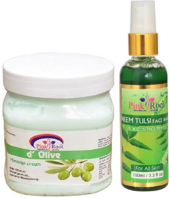 

Pink Root D OLIVE CREAM 500ML WITH NEEM FACE WASH 100ML(Set of 2)