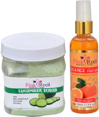 

Pink Root CUCUMBER SCRUB 500ML WITH ORANGE FACE WASH 100ML(Set of 2)