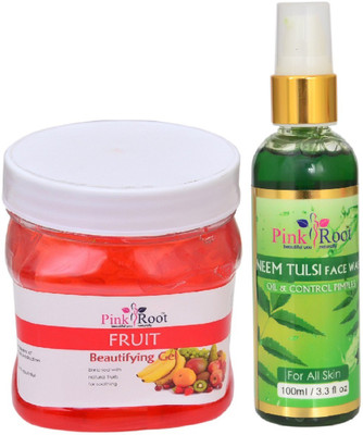 

Pink Root FRUIT GEL 500ML WITH NEEM FACE WASH 100ML(Set of 2)