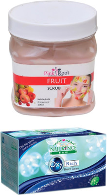 

Pink Root FRUIT SCRUB 500ML WITH NATURENCE OXY RICH BLEACH 230G(Set of 2)