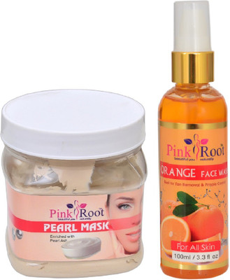 

Pink Root PEARL MASK 500ML WITH ORANGE FACE WASH 100ML(Set of 2)