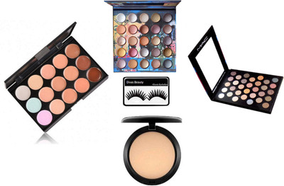 

Divas Beauty Eyelashes&Mac Professionnal Complete combo Makeup Kit(Set of 5)