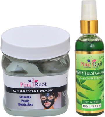 

Pink Root CHARCOAL MASK 500ML WITH NEEM FACE WASH 100ML(Set of 2)