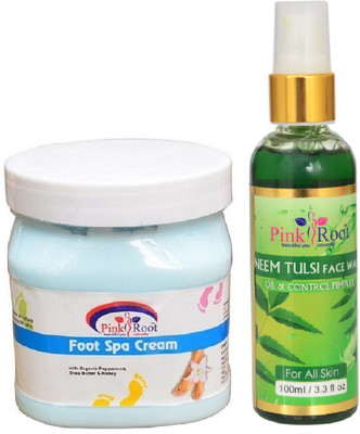 

Pink Root FOOT SPA CREAM 500ML WITH NEEM FACE WASH 100ML(Set of 2)