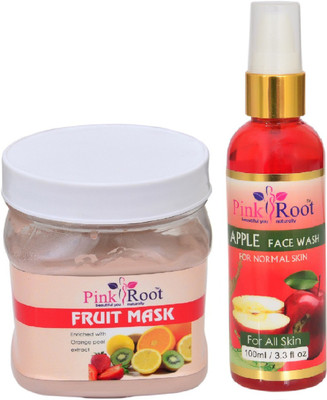 

Pink Root FRUIT MASK 500ML WITH APPLE FACE WASH 100ML(Set of 2)