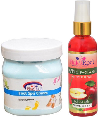 

Pink Root FOOT SPA CREAM 500ML WITH APPLE FACE WASH 100ML(Set of 2)