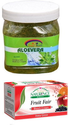 

Pink Root ALOEVERA SCRUB 500ML WITH NATURENCE FRUIT BLEACH 200G(Set of 2)